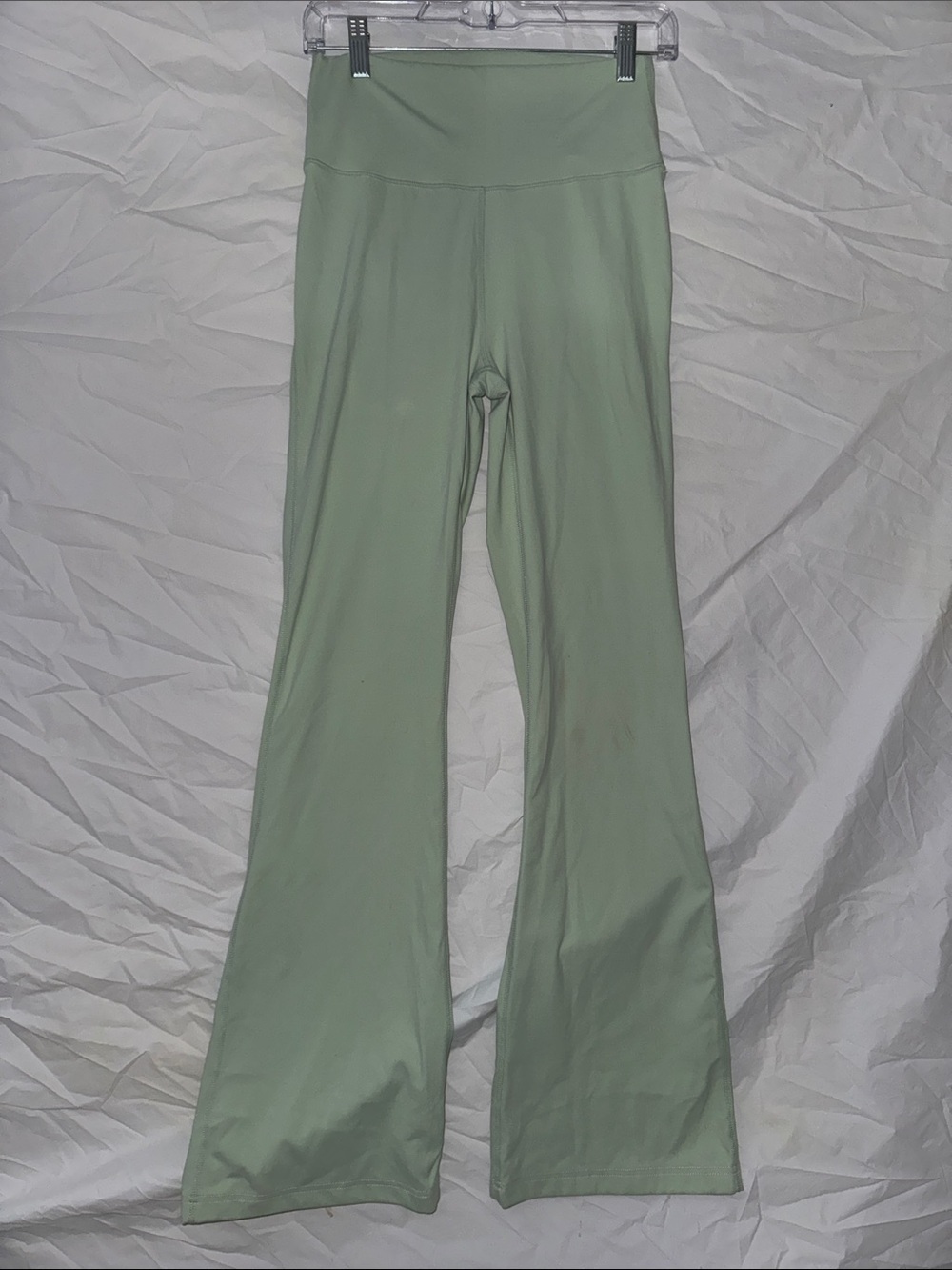 ECHT Sage Green High-Rise Flare Leg Pants